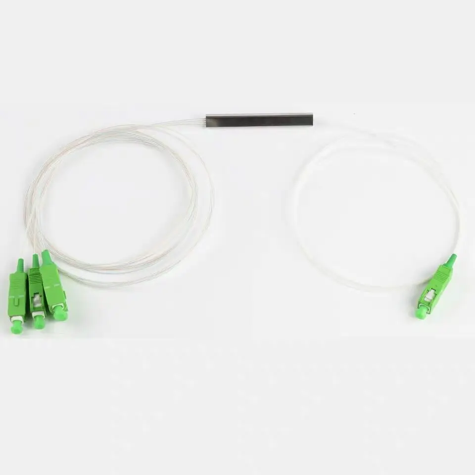 5 шт./лот PLC ОПТИЧЕСКИЙ СПЛИТТЕР SC APC 1X4 FTTH волоконно-оптический разветвитель оптический FBT муфта одномодовая симплексная стальная труба