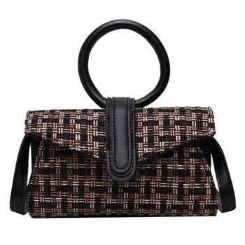 

Crossbody bags for women bolso mujer Women's Fashion Woven Bag Woven Waist Bag Woven Shoulder Bag Messenger Bag женская сумка