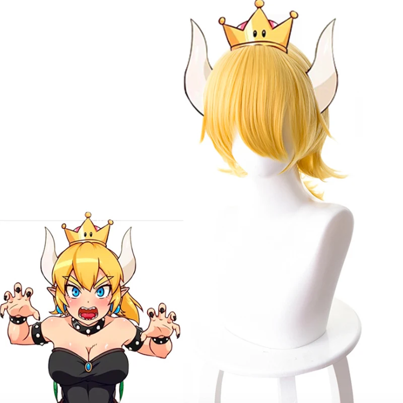 Аниме Супер Марио косплей парик принцесса Bowsette Косплей парики термостойкие синтетические вечерние парики на Хэллоуин Kuppa Koopa Косплей парики
