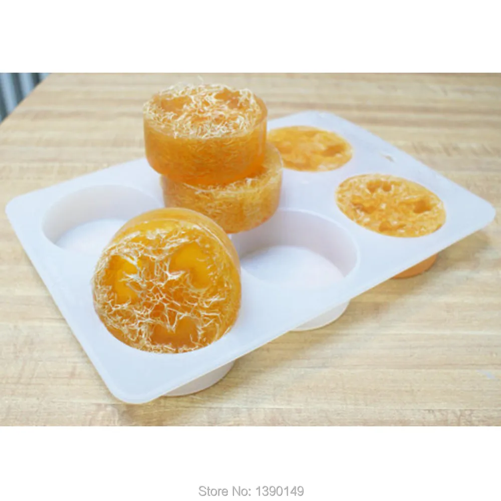 Бесплатная доставка Классические круглые круги мыло силиконовая форма с 10 см