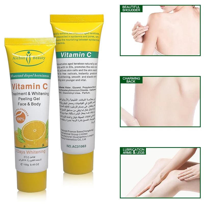 AICHUN отбеливающий отшелушивающий крем с витамином для лица и тела 100 г|cream peeling|peeling