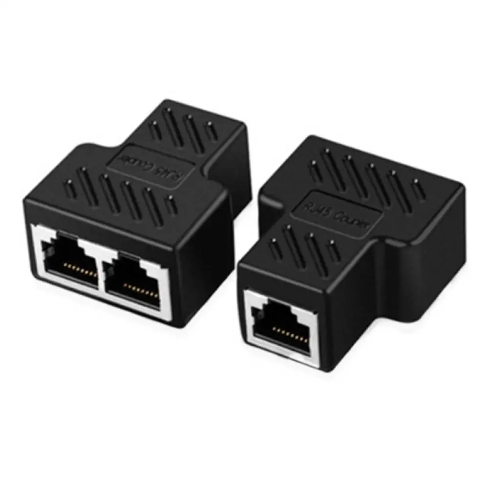 1-2 способа LAN Ethernet сети кабель RJ45 Женский сплиттер Кабельный разъем адаптер для