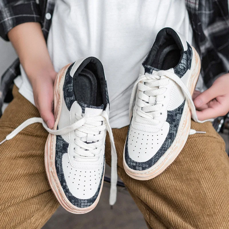 Sneakers Men's Shoes Autumn and Spring Thick-soled Shoes Men's Sports Children Men's Niche Trendy Shoes Trend Small White Shoes