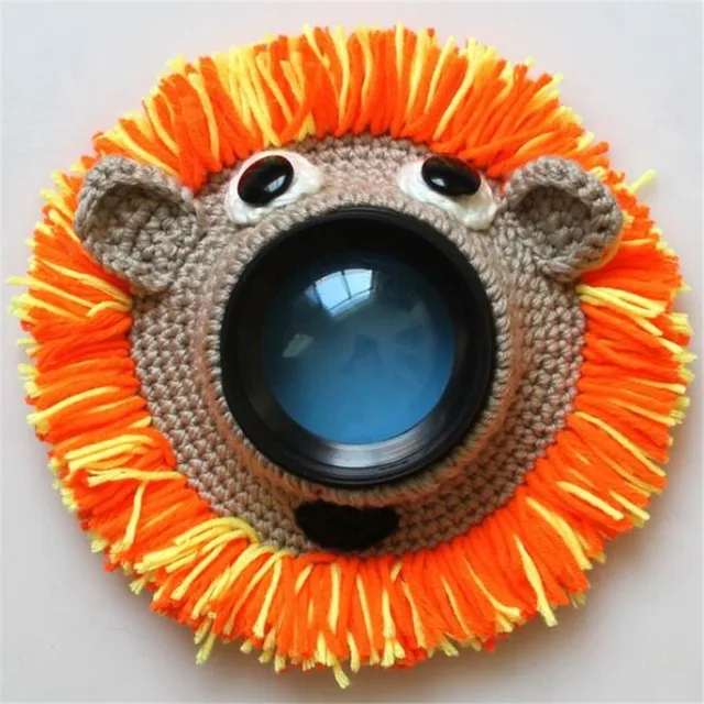 Photography Accessories Props Animal Camera Buddies Hand knitted Camera Lens Decorative Ring For Baby Pet Photo Guide Doll Toys 5