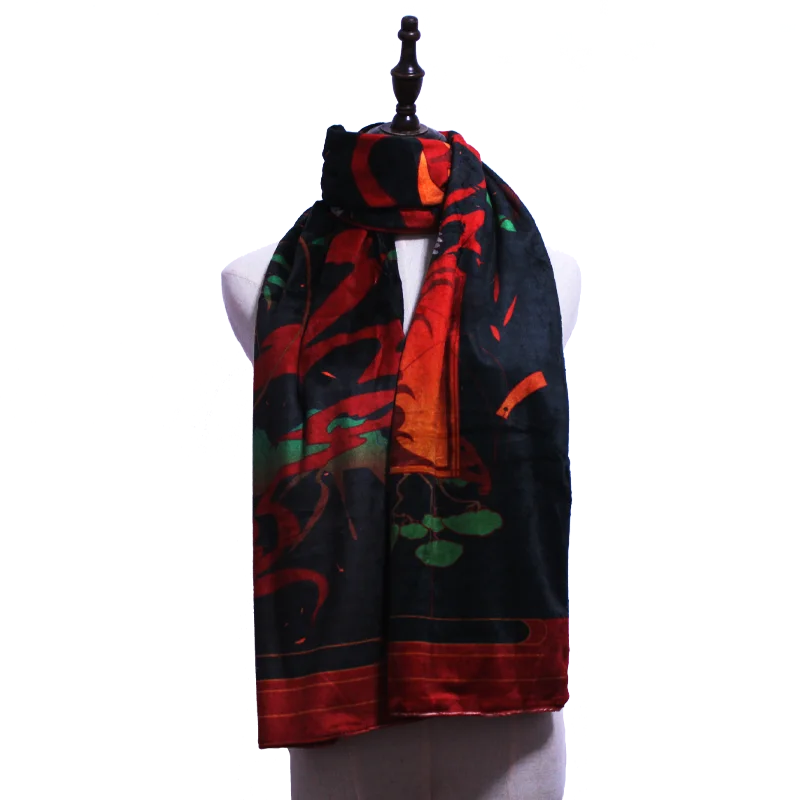 Аниме Grandmaster of Demonic Cultivation Wei wuxian Lan wangji Косплей зимний теплый шейный платок студенческий шарф для мужчин и женщин Рождественский подарок - Цвет: Wei wuxian