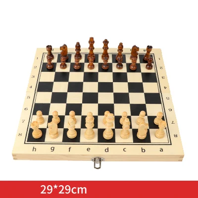 Length 29cm Хит, высокое качество, деревянный складной магнитный Шахматный набор, твердая деревянная шахматная доска, магнитные детали, развлекательные настольные игры, подарки для детей - Цвет: Length 29cm