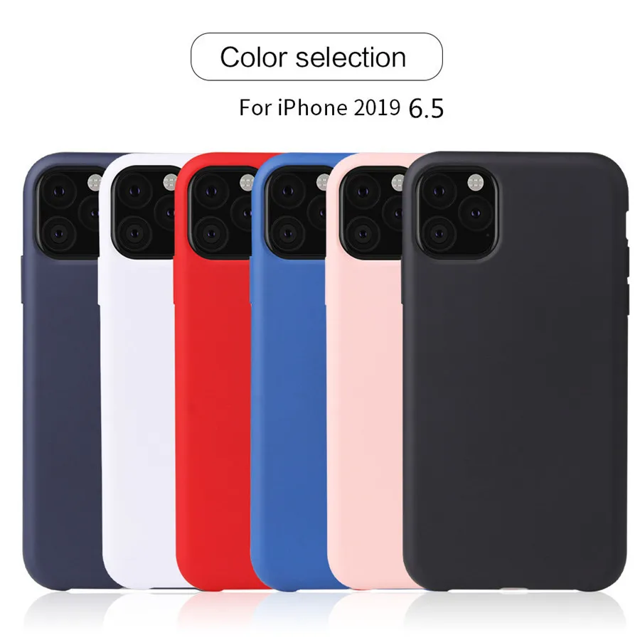 

Matte Liquid Soft Silicone Cover For iPhone 11 Max 2019 6.5 Case For iPhone 11 XI Max 2019 6.5 inch Solid Color Phone Back Cover
