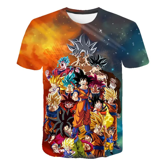 dragon ball 3d printed Children's t shirt for men and women, round neck and short sleeve t-shirts, summer t-shirts, brand t-