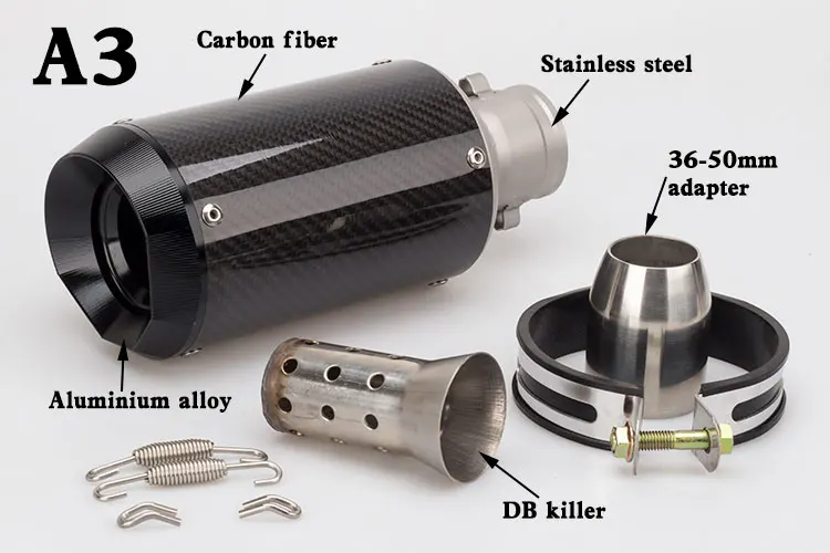 51 мм Akrapovic AR мотоциклетная выхлопная труба с ЧПУ глушитель из углеродного волокна выхлопная труба с DB killer для R3 MT09 R6 ZX10R