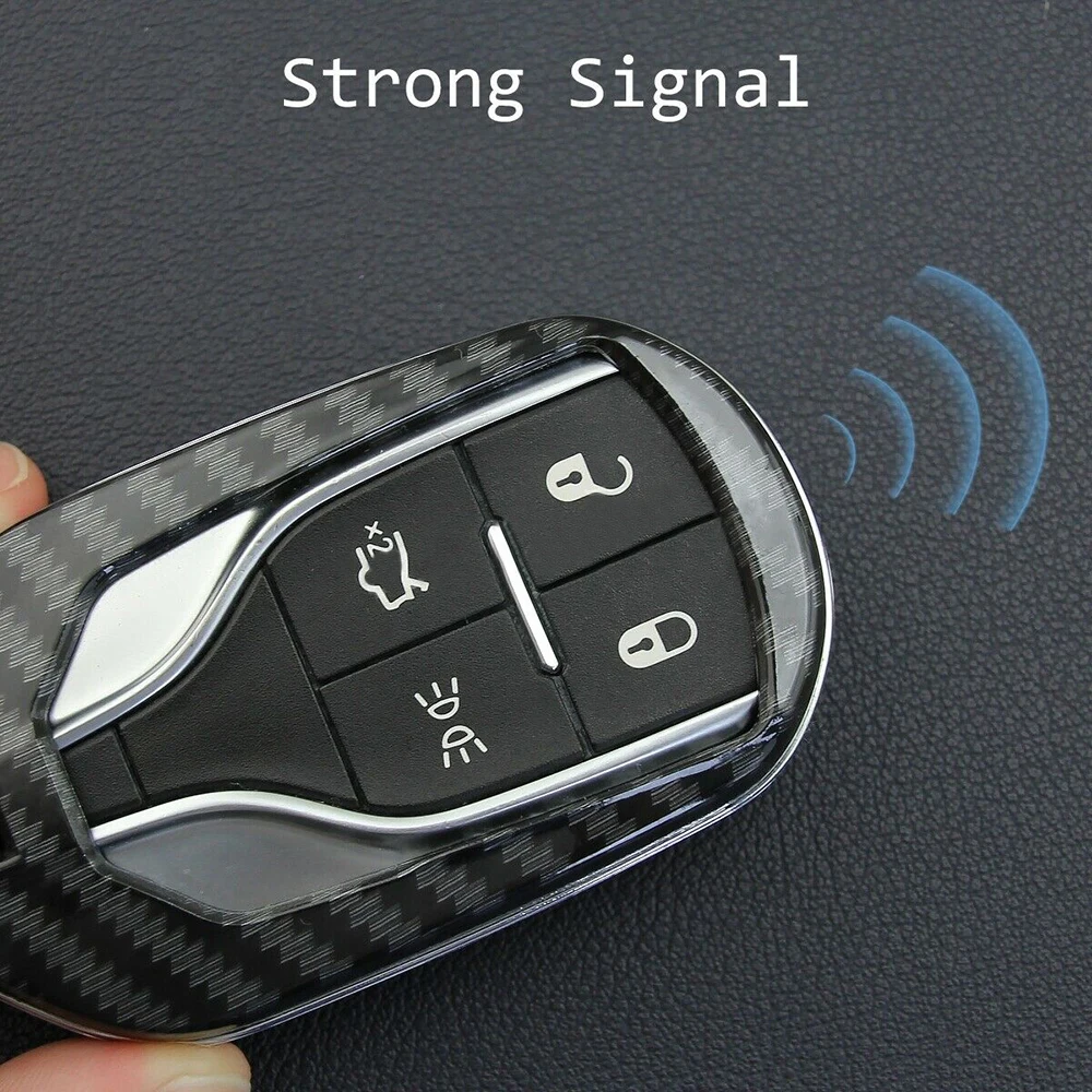 Carbon Fiber Car Key Cover Case Chain Shell Fob For Maserati Ghibli Levante Brand New And High Quality