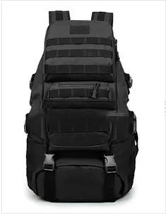 Black US Army Rucksack Tactical Mountaintop Backpack Trekking Outerdoor Bag Large Military Backpack 55L Mountaineering Hiking Backpack - Цвет: Black