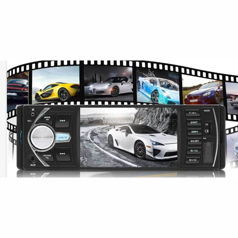 4' HD автомобильный стерео радио MP5 плеер Bluetooth аудио FM/USB/AUX/FM камера DVR видео Поддержка DVR видео сигнал вход