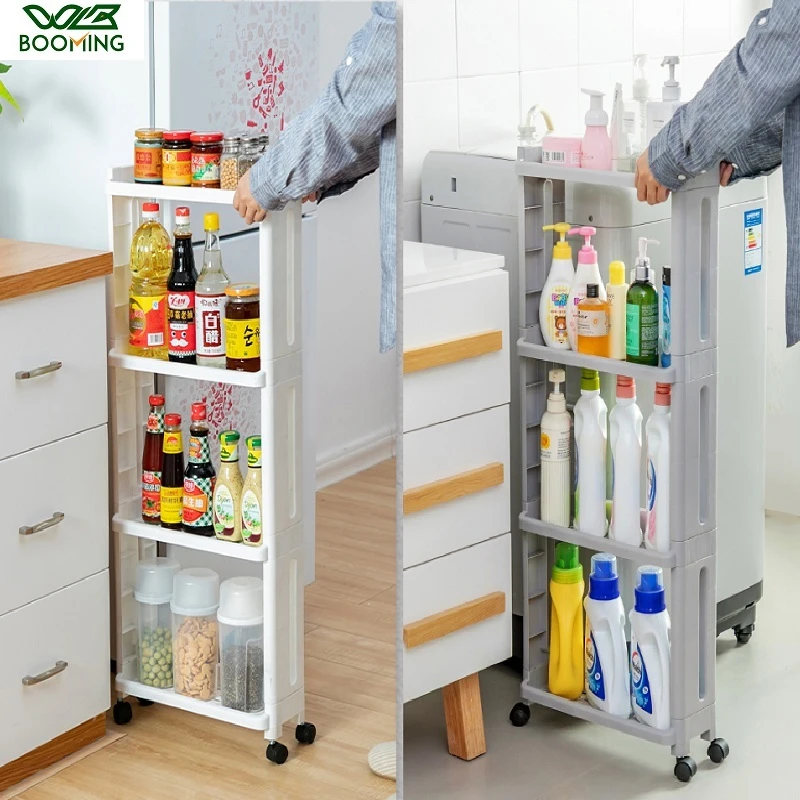 kitchen storage cupboard on wheels wbbooming kitchen storage rack fridge side shelf 3 and 4 layer removable with wheels bathroom organizer shelf gap holder kitchen storage cupboard on wheels wbbooming kitchen storage rack fridge side shelf 3 and 4 layer removable with wheels bathroom organizer shelf gap holder