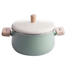 Кастрюля для супа эмалированная с одной ручкой эмалированная кастрюля для молока для замачивания лапша детская вспомогательная еда горшок бытовой молочный горшок