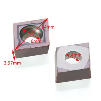 

10Pcs CCMT09T304 VP15TF Carbide Inserts CCMT 09 T3 / CCMT32.51 Set With Box For High Hardness Materials And Cast Iron
