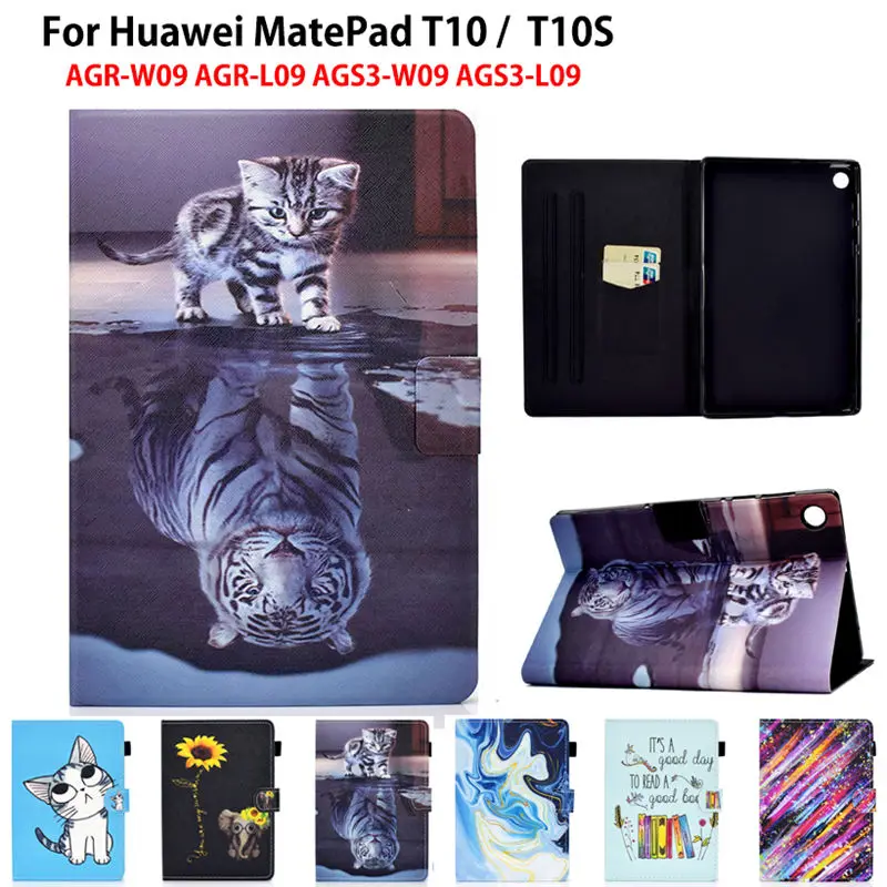 Per Huawei Matepad T10 Custodia Per Huawei Matepad T10S Matepad T 10 T 10S Cover Funda Tablet Tiger Verniciato Tpu Interno Shell Coque