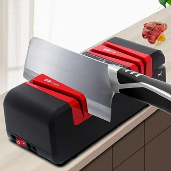 

Professional Knife Sharpener Electric Household Quick Sharpener Stone Intelligent Automatic Knife Grinder Cutter Kitchen Tools