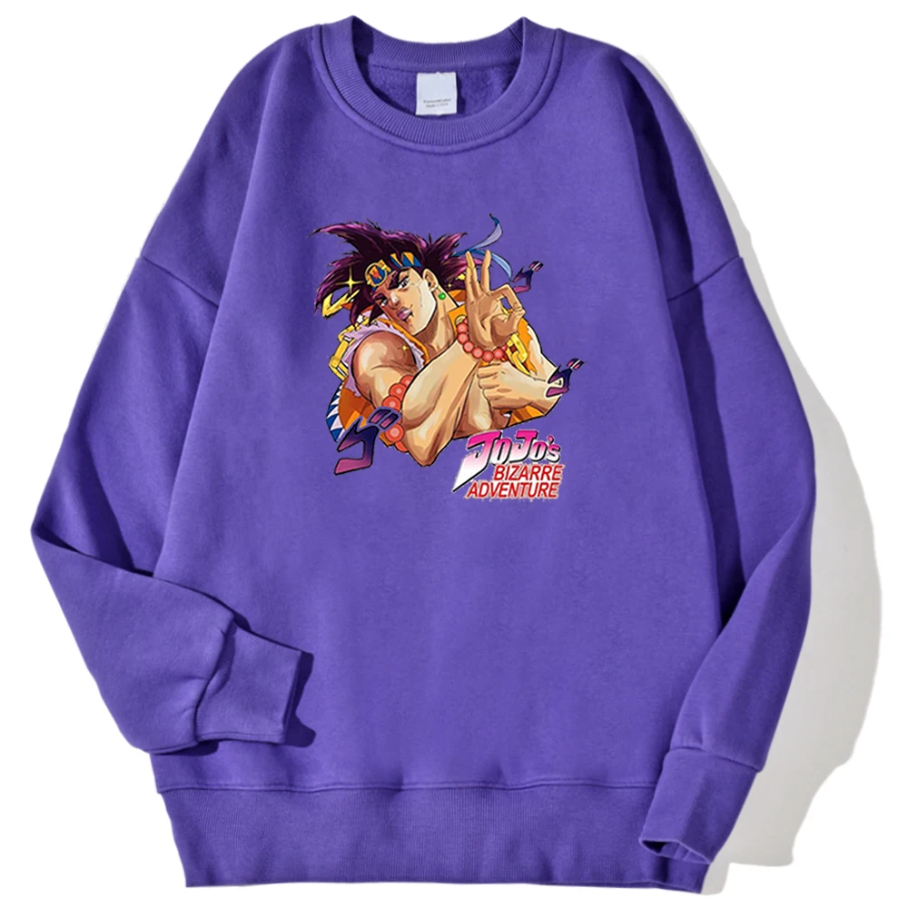 

Dragon Ball Style JOJO Funny Prints Hoodies Men Casual Pullovers Crewneck Fashion Sweatshirts Autumn Fleece Loose Men Clothing