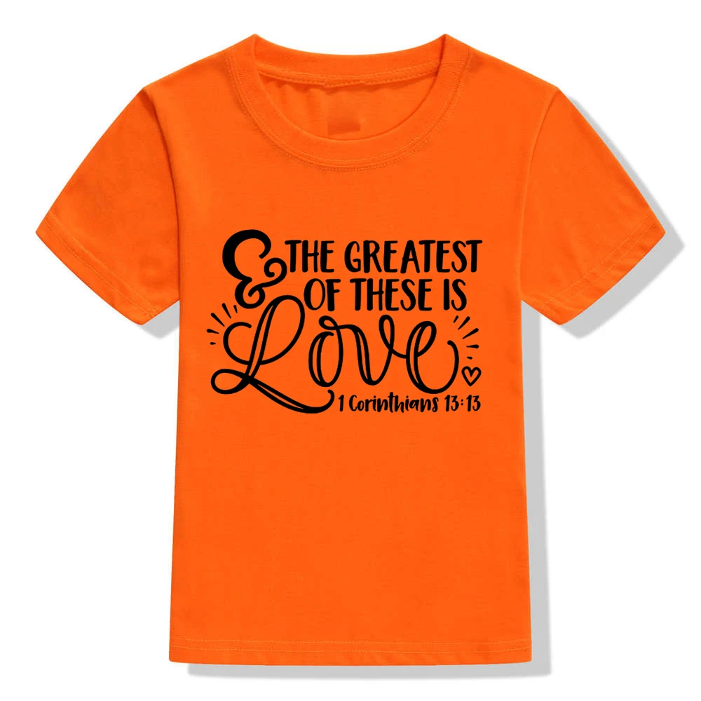 Рубашка с надписью «The Great of This Is Love» Молодежная рубашка рубашки с изображением Иисуса милые рубашки для детей, милые футболки для малышей, Забавные топы для детей