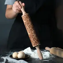 Палочка для лапши, резная деревянная рельефная печатная палочка для лапши, Кухонное тиснение, скалка для теста, палочка для выпечки кондитерских изделий и xs