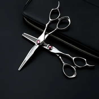 

6" professional hair dressing scissors hairdressing scissors barber thinning scissors hairdresser japanese hair cutting shears