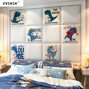 

Dinosaur pattern cartoon stickers soft wall stickers bed baby anti-collision bed tatami wall around kids room 3D wall stickers