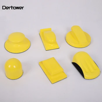 

1PC Foamed Hand Brush Block Automobile Polishing Disc Waxing Sponge Polishing Hand Brush Block Manufacturer Direct Sales Yellow