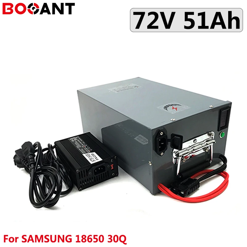 Перезаряжаемый литиевый аккумулятор для электроскутера Samsung 30Q 5C 18650 20S 72 В 50 Ач 5