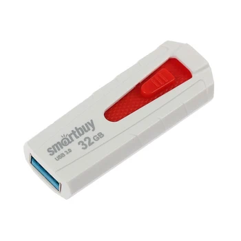 

Flash drive Smartbuy IRON White / Red, 32 GB, USB3.0, read up to 140 Mb / s, storage up to 40 Mb / s, white-red 4309247