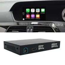 Para a classe C W204 Carplay caixa de interface decodificador sem fio unidade de cabeça de rádio comand NTG4.5 facelift 4.7 sistema de atualização de tela de fábrica