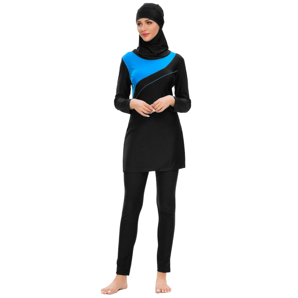 YONGSEN скромный купальник Мусульманский купальник женский полный чехол с длинным рукавом Купальник ислам ic хиджаб ислам купальный костюм Буркини XL