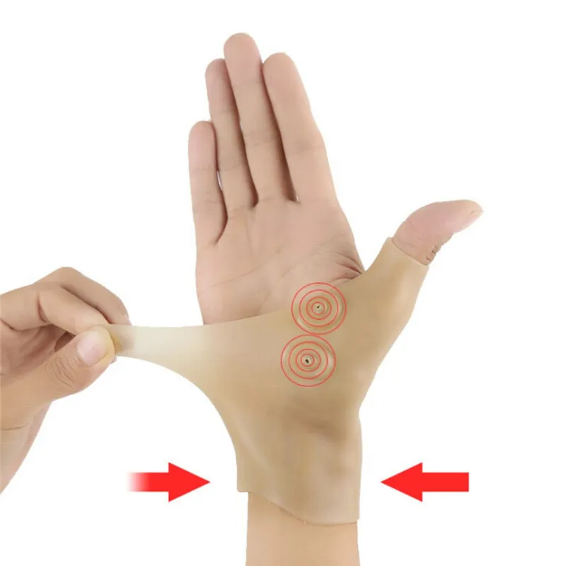 

Magnetic Therapy Wrist Gel Tendinitis Brace Silicone Thumb Glove Support Corrector For Hand Arthritis Pain Relief