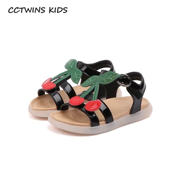 

CCTWINS Kids Shoes 2020 Summer Children Fashion Princess Sandals Baby Brand Soft Shoes Toddler Pu Leather Flat Girls PS863