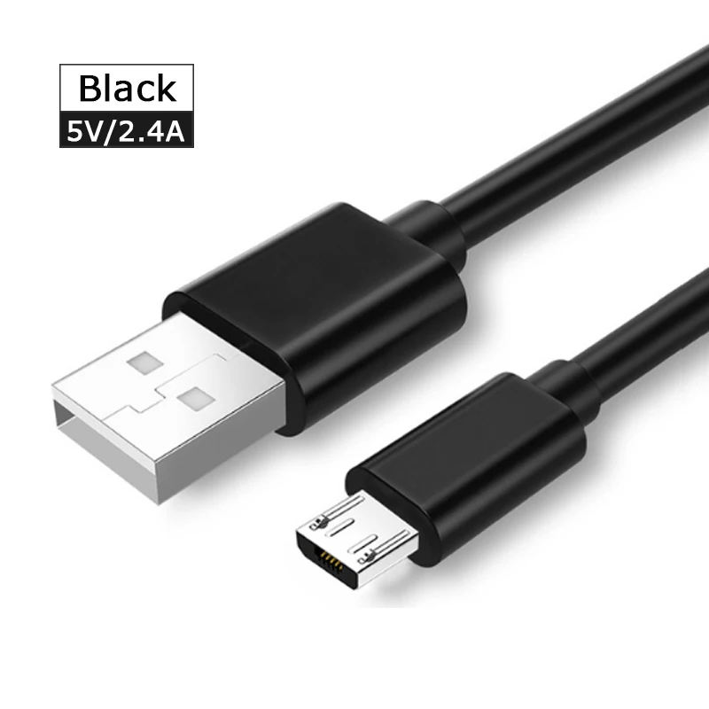 CHOETECH Micro USB кабель 2.4A Быстрый кабель синхронизации данных и зарядки для samsung LG huawei Xiaomi LG Andriod Phone usb кабели для зарядки - Цвет: Черный