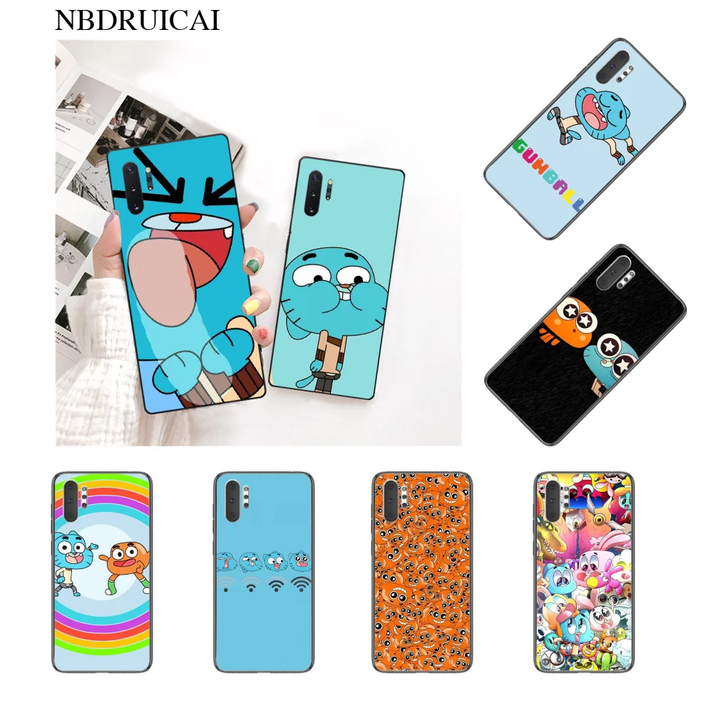NBDRUICAI the Amazing World Gumball черный чехол для телефона Samsung Note 3 4 5 7 8 9 10 pro A7 2018 A10 A40 A50 A70 J7 |