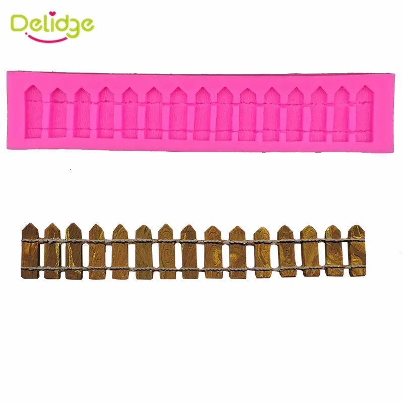 Free-shipping-Garden-Wooden-Fence-Fondant-Cake-Mold-Silicone-Chocolate-Molds-cooking-tools-FT-063