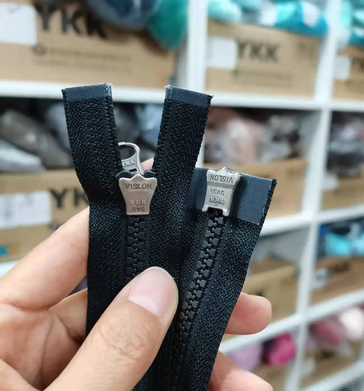 YKK 지퍼 5 메탈 화이트 구리 더블 지퍼 60-120cm 블랙 화이트 - 가디건