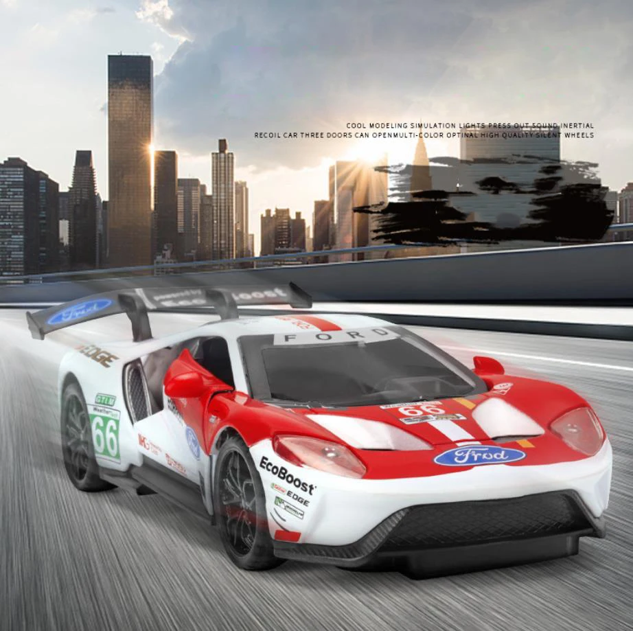 Лидер продаж 1:32 Масштаб Литые колеса автомобиль ford GT v8 супер гоночная