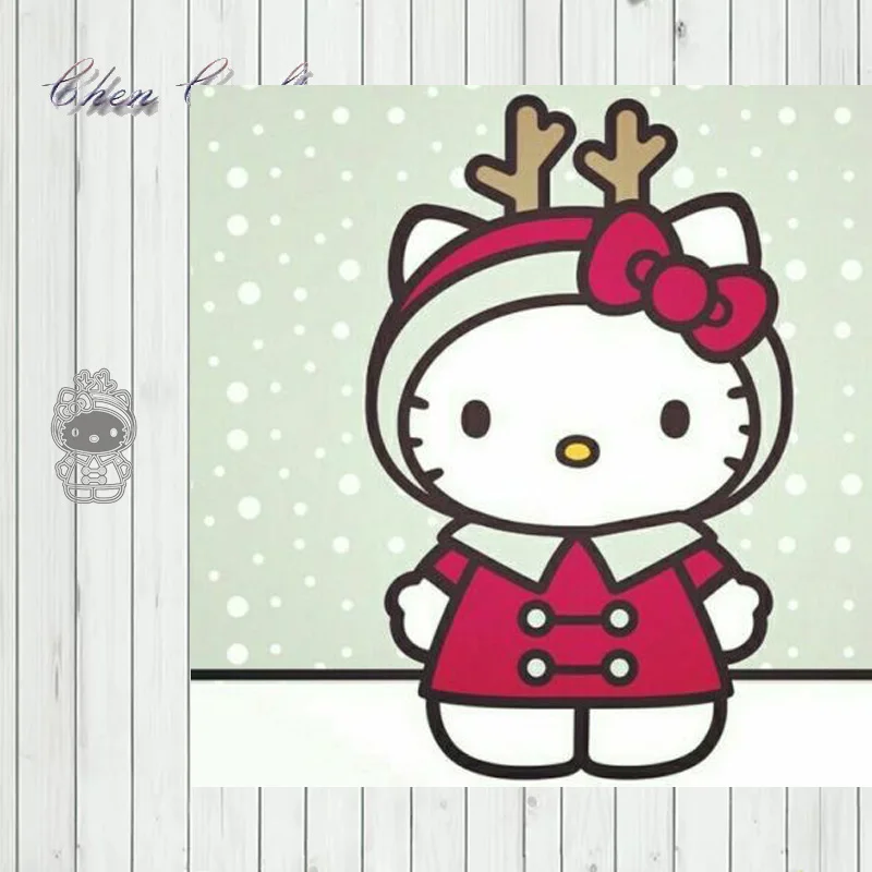 

Metal Cutting Dies Stencil Template Christmas Cat For DIY Scrapbooking Embossing Paper Cards Album Making Craft Dies Cut