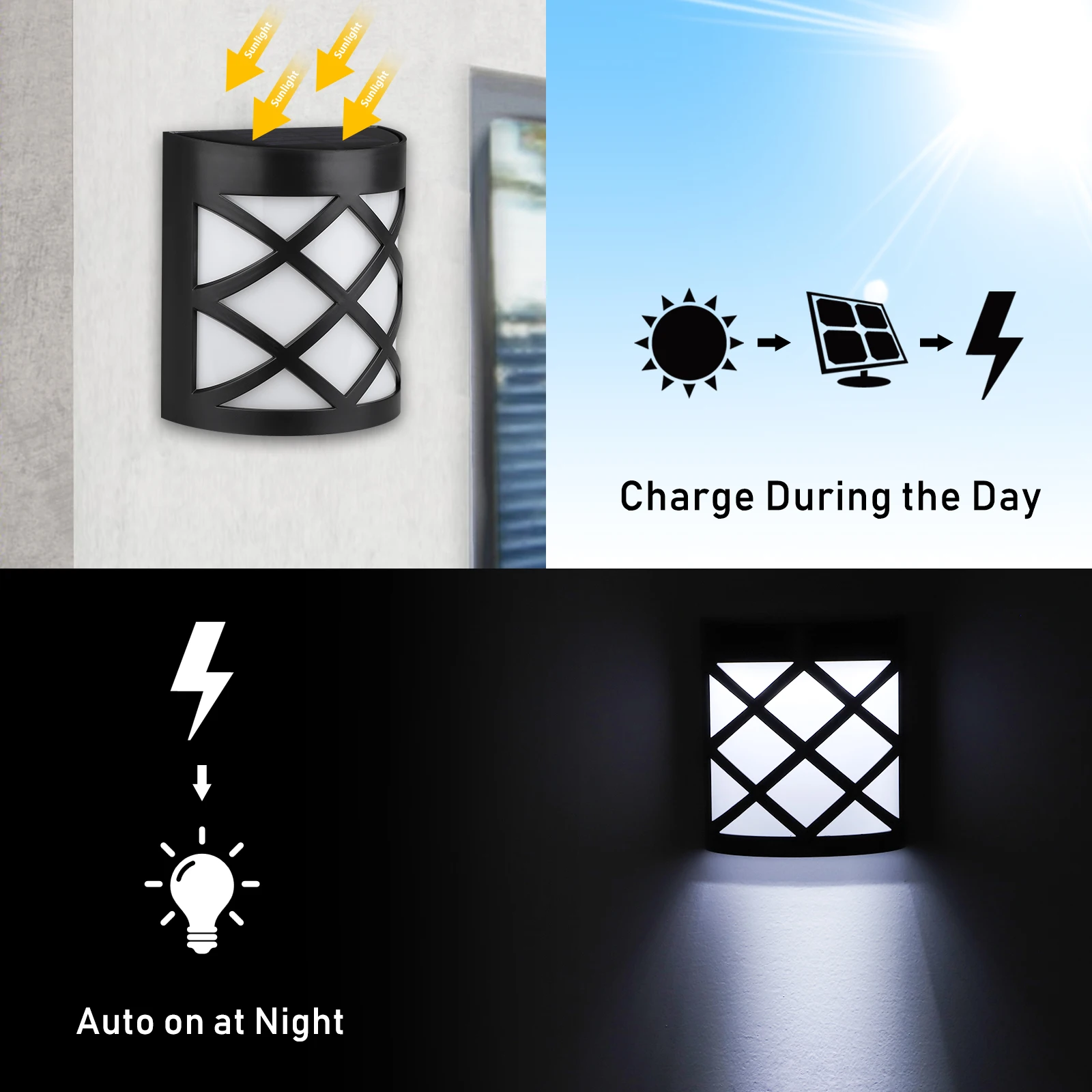 Светодиодный солнечный светильник Настенный движения PIR Сенсор солнечной