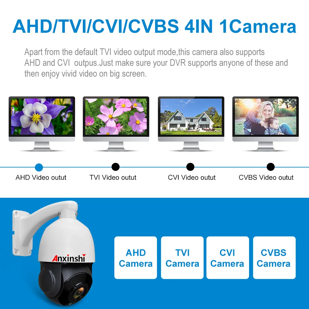 2MP Starlight AHD PTZ камера безопасности 27x зум 4 в 1 HD TVI AHD CVI CVBS 1080P наружная аналоговая камера видеонаблюдения CCTV