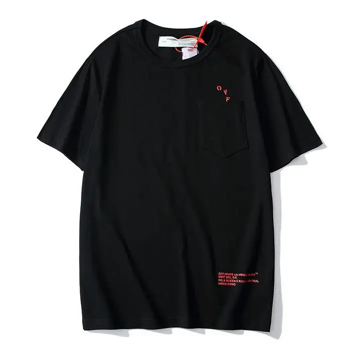 19ss Off-White OW акварельные граффити стрелы для мужчин пара влюбленных моделей хлопок Мода Круглый вырез короткий рукав Футболка