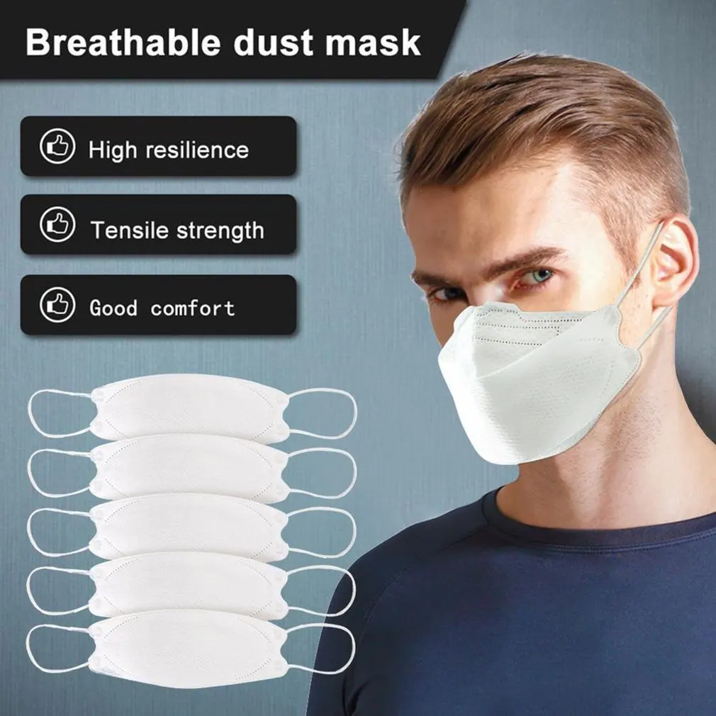 

KF94 3D Stereo 3 Layer Filter Mask PM2.5 Dustproof Anti Haze Protective Face 94% Filtration Mouth Mask DustProof Breathable