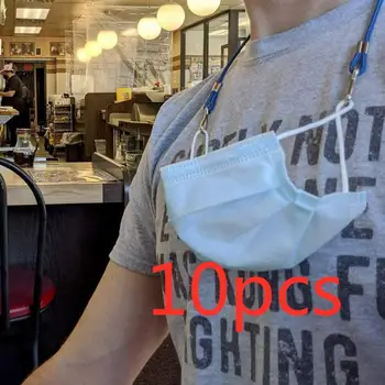 

10pc Adjustable Face Mask Neck Hanger Convenient Mask Ear Rope Holder Mask-wearing Pain Helper Portable Mask Keeper Dropshipping