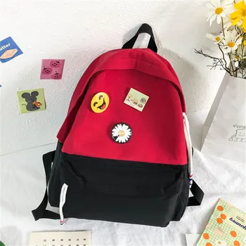 

2020 New Women Nylon Backpacks Fashion Ladies Backpack Hit Color School Bags for Teenage Girl Children Backpacks Travel Bag