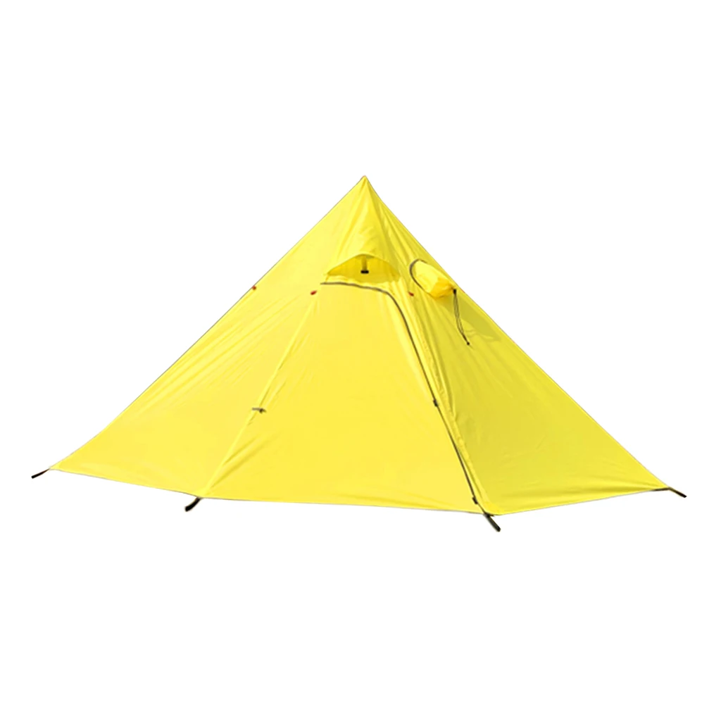 Outdoor Pyramid Tent Sun Shade Shelter with Stovepipe Hole for Backpacking