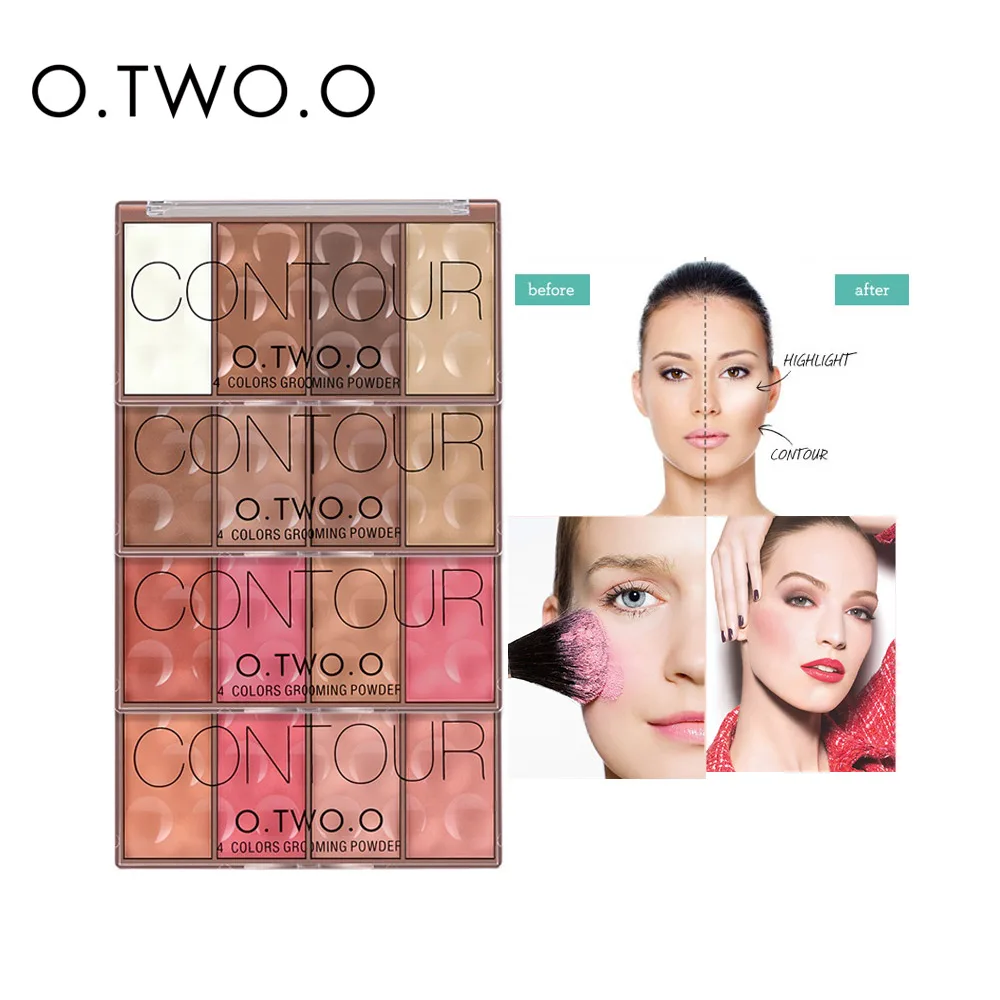 

O.TWO.O Face Makeup Concealer Palette Base Contouring Palette Foundation Concealer Powder Make Up palette set 4 Colors HOT