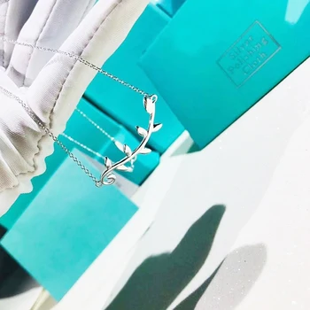 

100% 925 Sterling Silver Necklace Fashion original brand jewelry Necklace for women