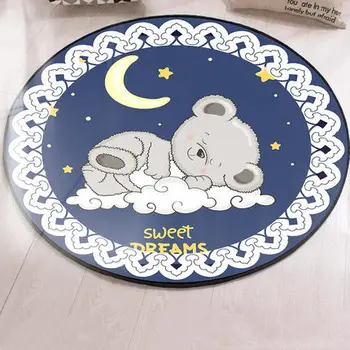 

Round Carpet Cartoon Children's Bedroom Bed Blanket Hanging Basket Chair Cushion Home Vomputer Vhair Dwivel Mat