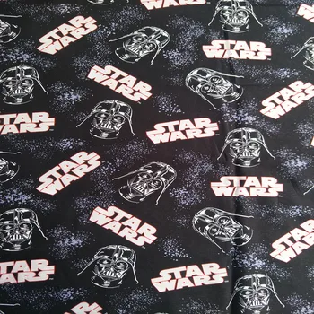 

Cartoon Helmet Black 100% Cotton Fabric for Boy Clothes Hometextile Backpacks Cushion Cover DIY 105cm Width-BL043